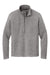 Port Authority F426 Mens Arc Sweater Fleece 1/4 Zip Jacket Heather Deep Smoke Grey Flat Front