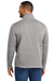 Port Authority F426 Mens Arc Sweater Fleece 1/4 Zip Jacket Heather Deep Smoke Grey Model Back