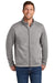 Port Authority F428 Mens Arc Sweater Fleece Full Zip Jacket Heather Deep Smoke Grey Model Front