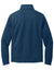 Port Authority F428 Mens Arc Sweater Fleece Full Zip Jacket Heather Insignia Blue Flat Back