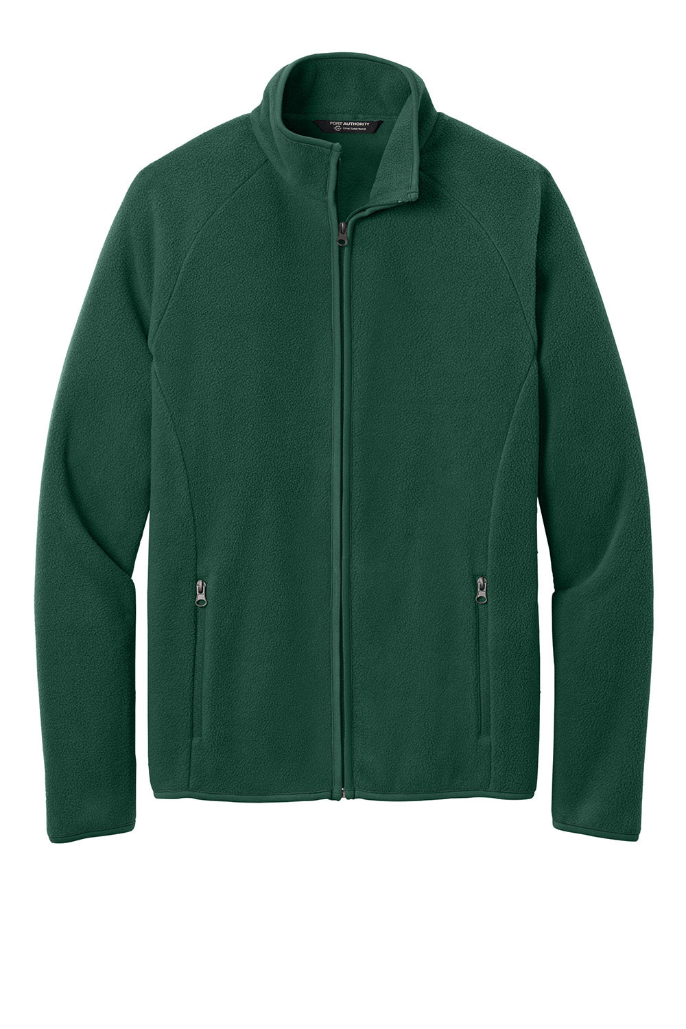 Port Authority F700 Mens C-FREE Raglan Fleece Full Zip Jacket Dark Green Flat Front