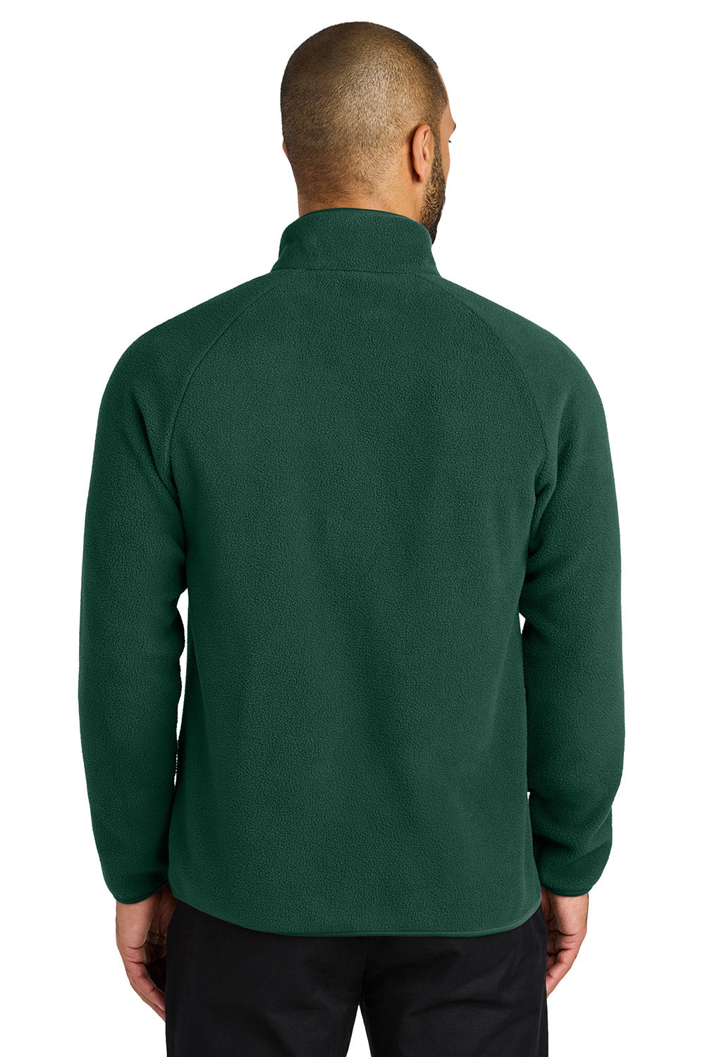 Port Authority F700 Mens C-FREE Raglan Fleece Full Zip Jacket Dark Green Model Back