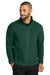 Port Authority F700 Mens C-FREE Raglan Fleece Full Zip Jacket Dark Green Model Front