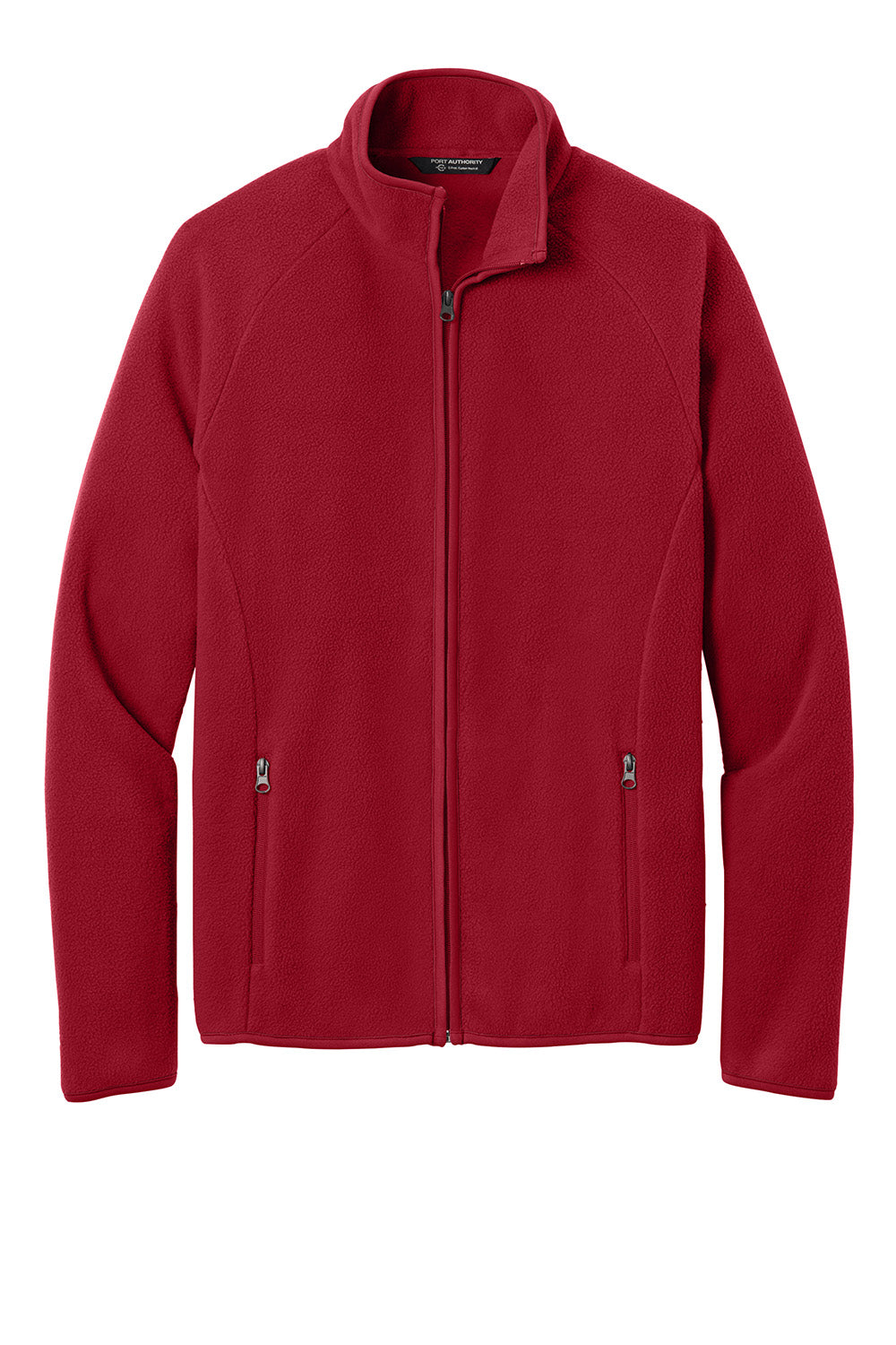 Port Authority F700 Mens C-FREE Raglan Fleece Full Zip Jacket Rich Red Flat Front