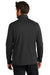 Port Authority F804 Mens Smooth Fleece 1/4 Zip Jacket Deep Black Model Back