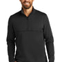 Port Authority Mens Smooth Fleece 1/4 Zip Jacket - Deep Black