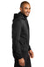 Port Authority F814 Mens Smooth Fleece Full Zip Hooded Jacket Deep Black Model Side