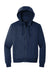 Port Authority F814 Mens Smooth Fleece Full Zip Hooded Jacket River Navy Blue Flat Front