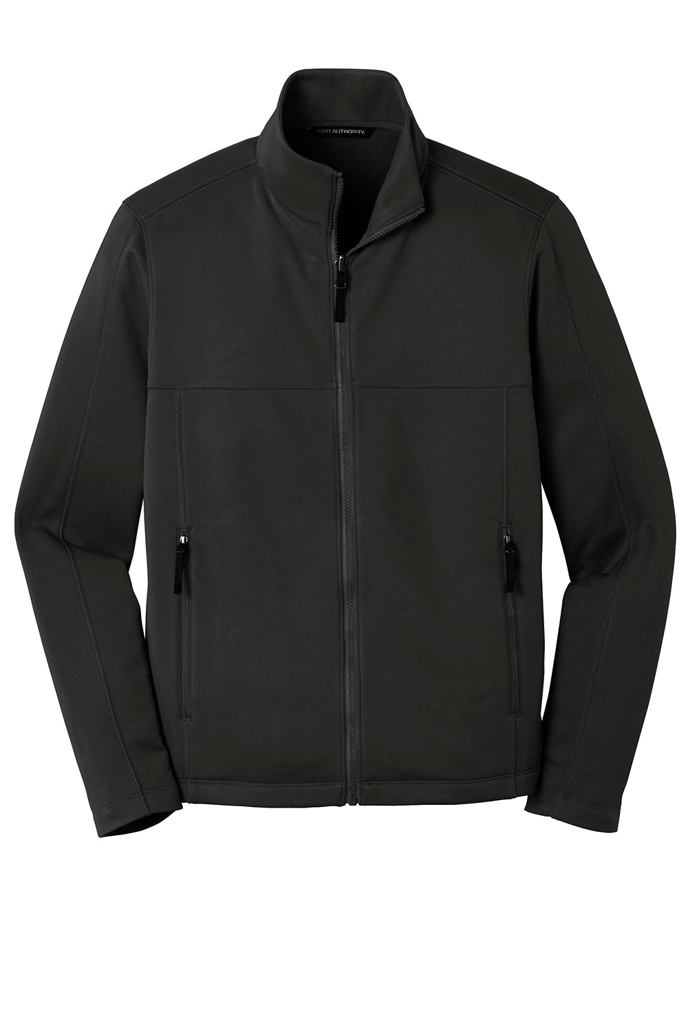 Port Authority F904 Mens Collective Full Zip Smooth Fleece Jacket Deep Black Flat Front