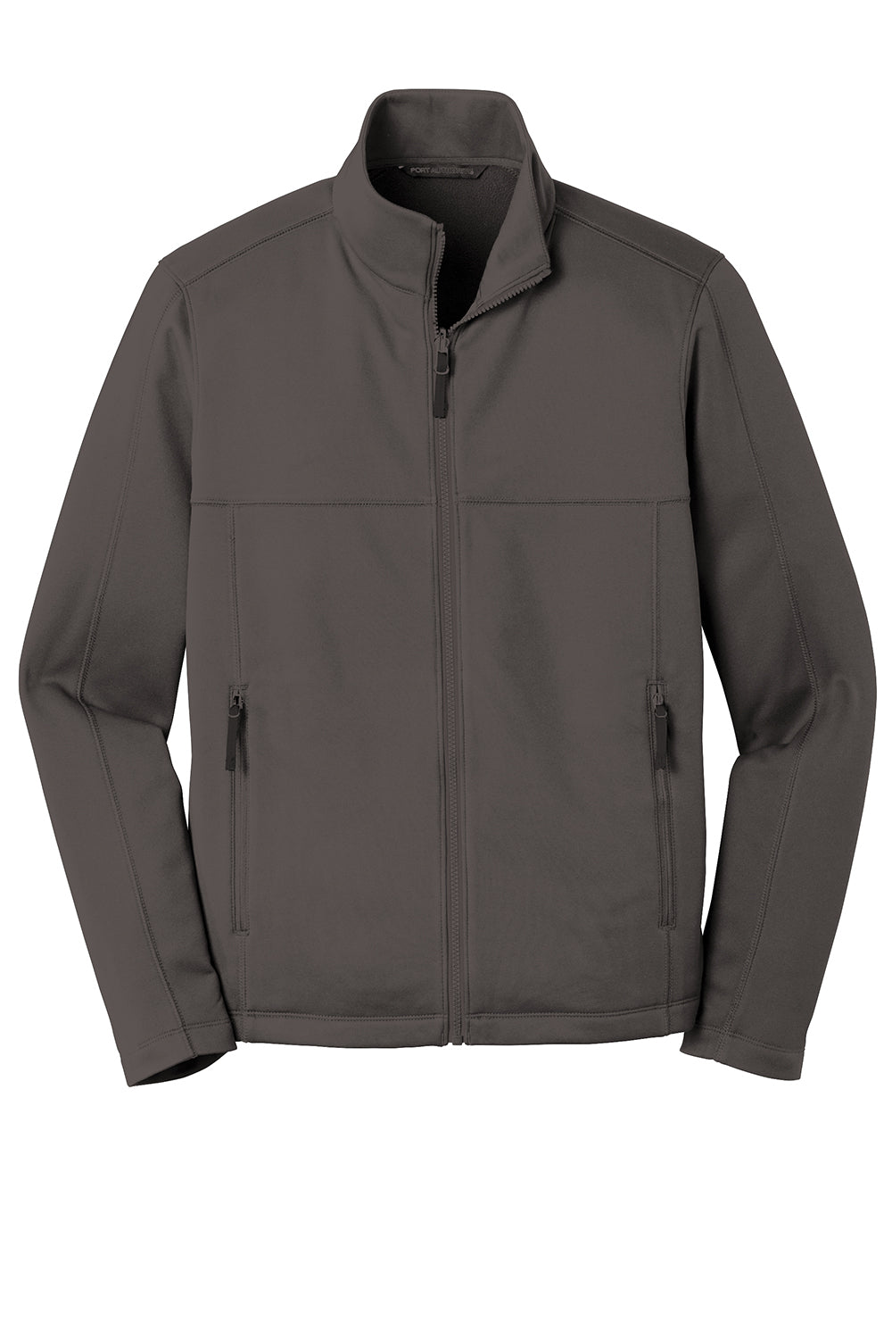 Port Authority F904 Mens Collective Full Zip Smooth Fleece Jacket Graphite Grey Flat Front