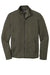 Port Authority F905 Mens Collective Striated Fleece Full Zip Jacket Heather Deep Olive Green Flat Front