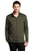 Port Authority F905 Mens Collective Striated Fleece Full Zip Jacket Heather Deep Olive Green Model Front