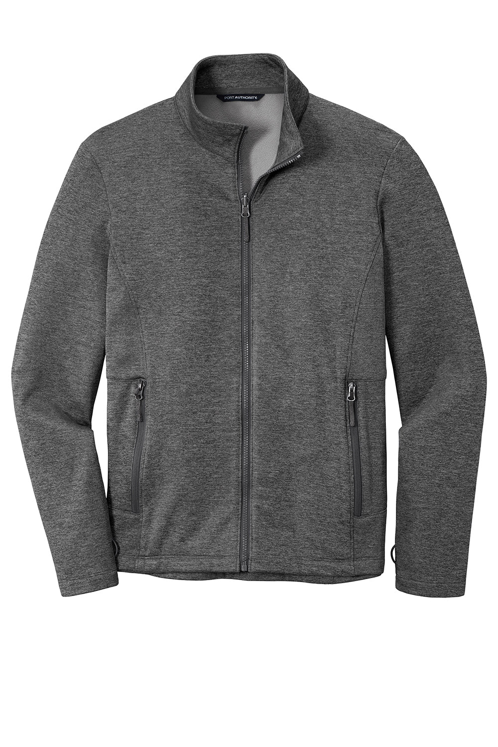 Port Authority F905 Mens Collective Striated Fleece Full Zip Jacket Heather Sterling Grey Flat Front