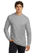 Gildan G2400/G240/2400 Mens Ultra Long Sleeve Crewneck T-Shirt Ash Grey Model Front