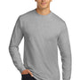 Gildan Mens Ultra Long Sleeve Crewneck T-Shirt - Ash Grey