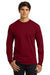 Gildan G2400/G240/2400 Mens Ultra Long Sleeve Crewneck T-Shirt Cardinal Red Model Front