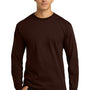 Gildan Mens Ultra Long Sleeve Crewneck T-Shirt - Dark Chocolate Brown