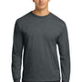 Gildan Mens Ultra Long Sleeve Crewneck T-Shirt - Heather Dark Grey