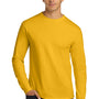 Gildan Mens Ultra Long Sleeve Crewneck T-Shirt - Gold