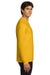 Gildan G2400/G240/2400 Mens Ultra Long Sleeve Crewneck T-Shirt Gold Model Side