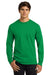 Gildan G2400/G240/2400 Mens Ultra Long Sleeve Crewneck T-Shirt Irish Green Model Front