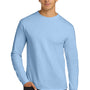 Gildan Mens Ultra Long Sleeve Crewneck T-Shirt - Light Blue