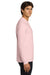 Gildan G2400/G240/2400 Mens Ultra Long Sleeve Crewneck T-Shirt Light Pink Model Side