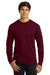 Gildan G2400/G240/2400 Mens Ultra Long Sleeve Crewneck T-Shirt Maroon Model Front