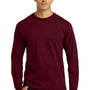 Gildan Mens Ultra Long Sleeve Crewneck T-Shirt - Maroon