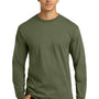 Gildan Mens Ultra Long Sleeve Crewneck T-Shirt - Military Green