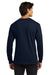 Gildan G2400/G240/2400 Mens Ultra Long Sleeve Crewneck T-Shirt Navy Blue Model Back