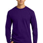 Gildan Mens Ultra Long Sleeve Crewneck T-Shirt - Purple