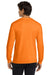 Gildan G2400/G240/2400 Mens Ultra Long Sleeve Crewneck T-Shirt Safety Orange Model Back