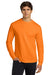 Gildan G2400/G240/2400 Mens Ultra Long Sleeve Crewneck T-Shirt Safety Orange Model Front