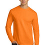 Gildan Mens Ultra Long Sleeve Crewneck T-Shirt - Safety Orange