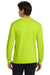 Gildan G2400/G240/2400 Mens Ultra Long Sleeve Crewneck T-Shirt Safety Green Model Back