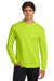 Gildan G2400/G240/2400 Mens Ultra Long Sleeve Crewneck T-Shirt Safety Green Model Front