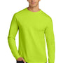 Gildan Mens Ultra Long Sleeve Crewneck T-Shirt - Safety Green