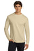 Gildan G2400/G240/2400 Mens Ultra Long Sleeve Crewneck T-Shirt Sand Model Front