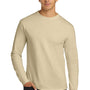 Gildan Mens Ultra Long Sleeve Crewneck T-Shirt - Sand