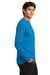 Gildan G2400/G240/2400 Mens Ultra Long Sleeve Crewneck T-Shirt Sapphire Blue Model Side