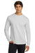 Gildan G2400/G240/2400 Mens Ultra Long Sleeve Crewneck T-Shirt White Model Front