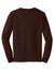 Gildan G2400/G240/2400 Mens Ultra Long Sleeve Crewneck T-Shirt Dark Chocolate Brown Flat Back