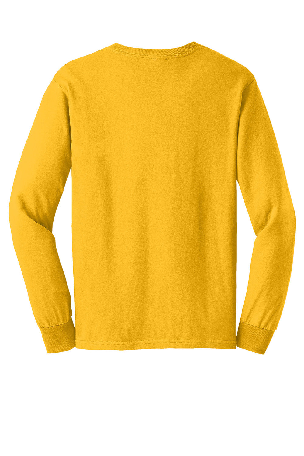 Gildan G2400/G240/2400 Mens Ultra Long Sleeve Crewneck T-Shirt Gold Flat Back