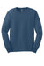 Gildan G2400/G240/2400 Mens Ultra Long Sleeve Crewneck T-Shirt Indigo Blue Flat Front