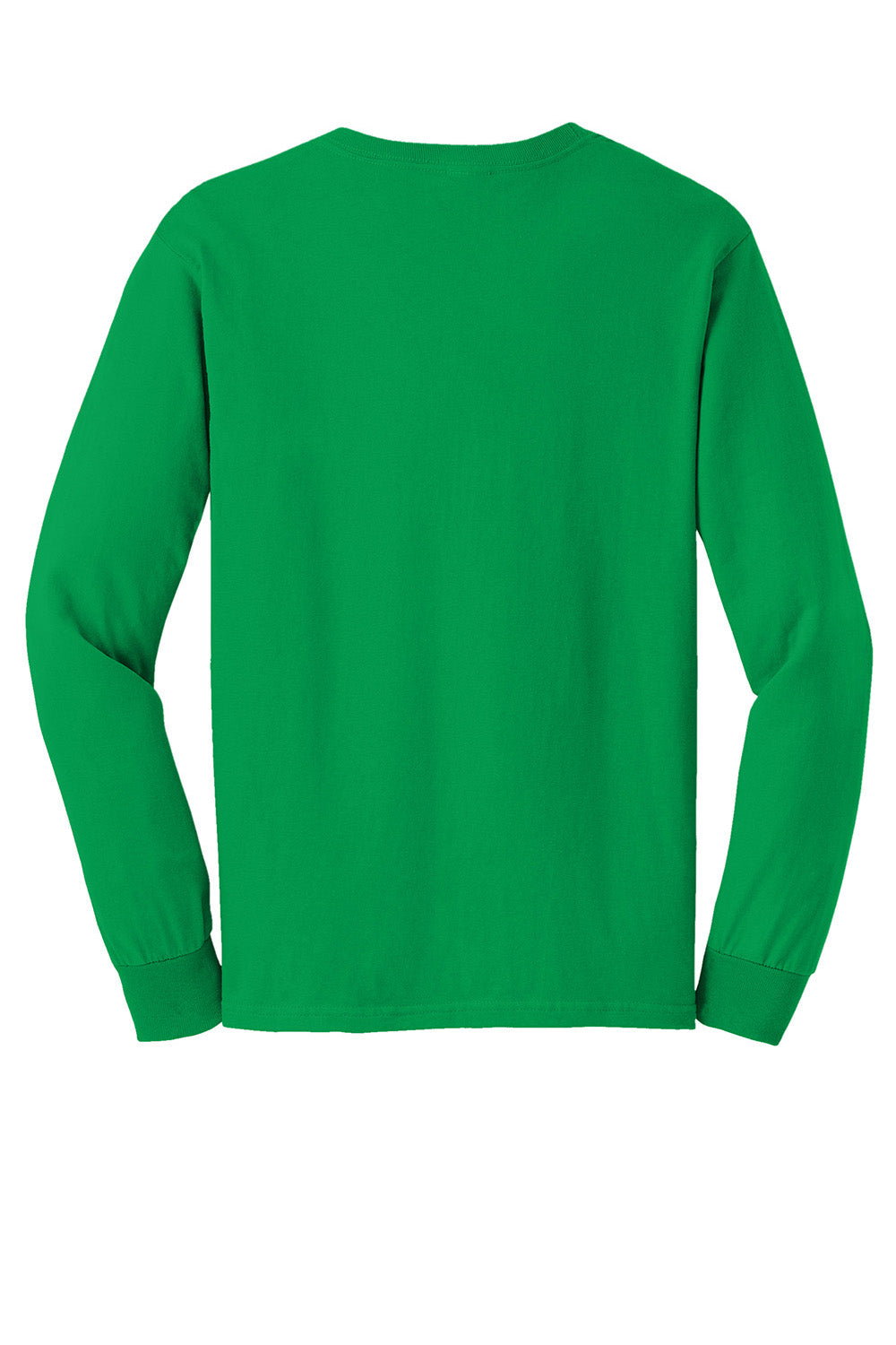 Gildan G2400/G240/2400 Mens Ultra Long Sleeve Crewneck T-Shirt Irish Green Flat Back