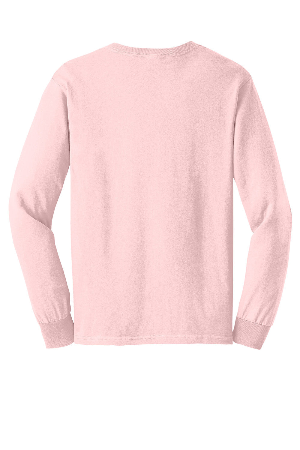 Gildan G2400/G240/2400 Mens Ultra Long Sleeve Crewneck T-Shirt Light Pink Flat Back