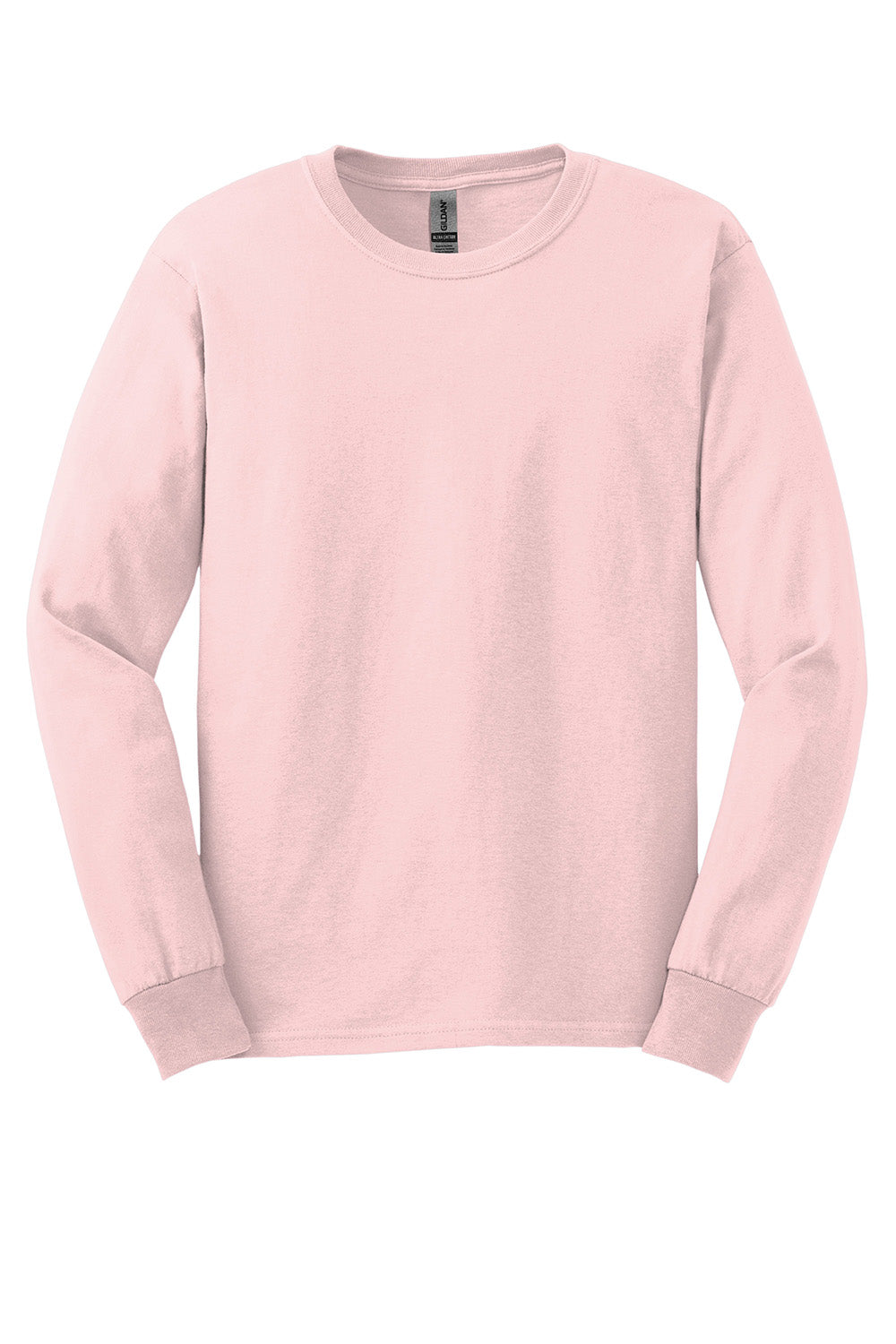 Gildan G2400/G240/2400 Mens Ultra Long Sleeve Crewneck T-Shirt Light Pink Flat Front