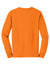 Gildan G2400/G240/2400 Mens Ultra Long Sleeve Crewneck T-Shirt Safety Orange Flat Back