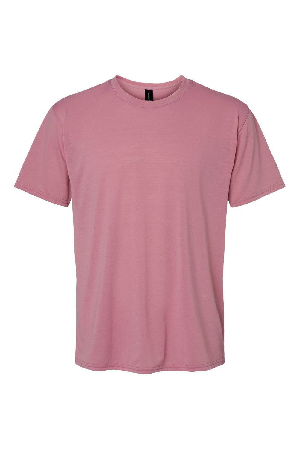 Gildan 42000/G420 Mens Performance Jersey Moisture Wicking Short Sleeve Crewneck T-Shirt Plumrose Flat Front